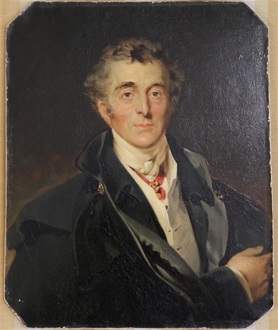 After Sir Thomas Lawrence R.A. Portrait of the Duke of Wellington 10 x 8in., unframed